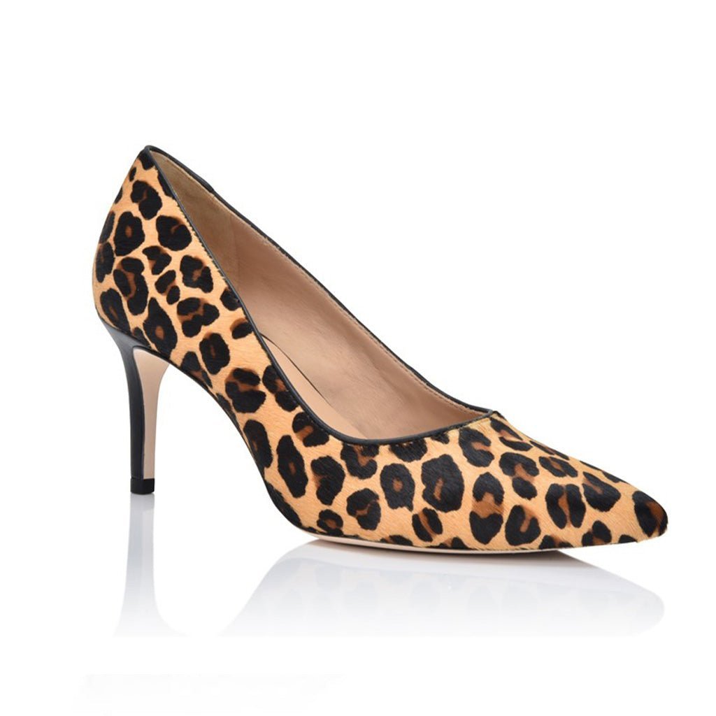 Deborah Leopard Lux Hair Calf Pumps