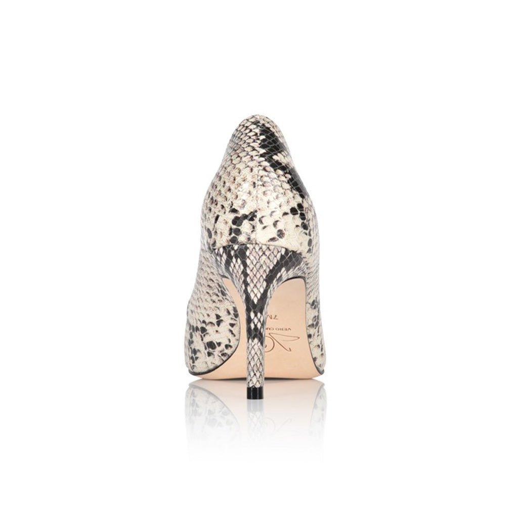 Deborah Natural Printed Wild Snake Heels