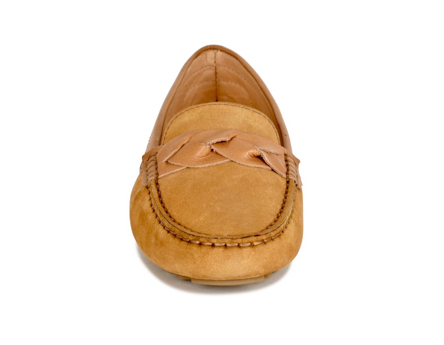 Piper Leather Driving Loafer Camel Shoes