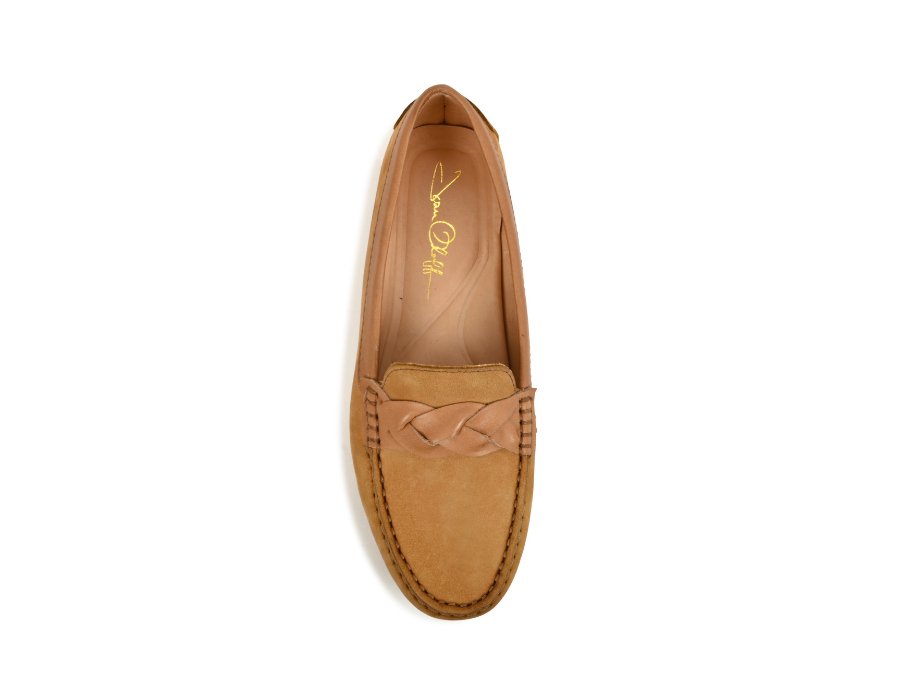 Piper Leather Driving Loafer Camel Shoes