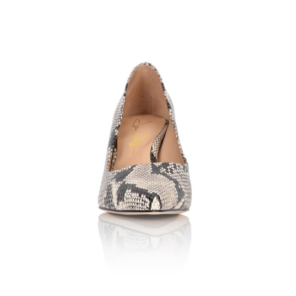 Deborah Natural Printed Wild Snake Heels