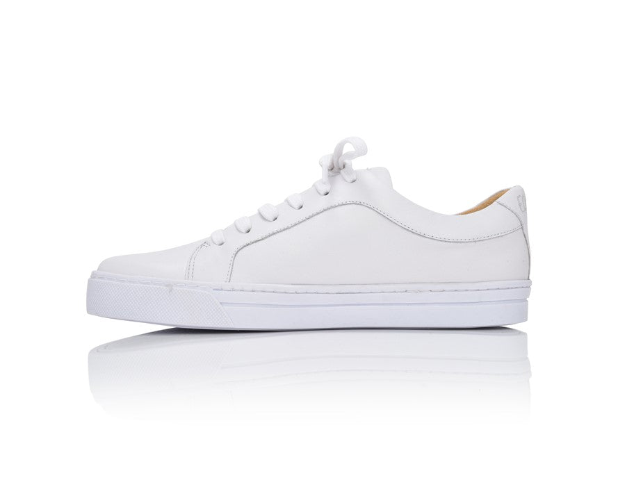 Equality White Nappa Sneakers