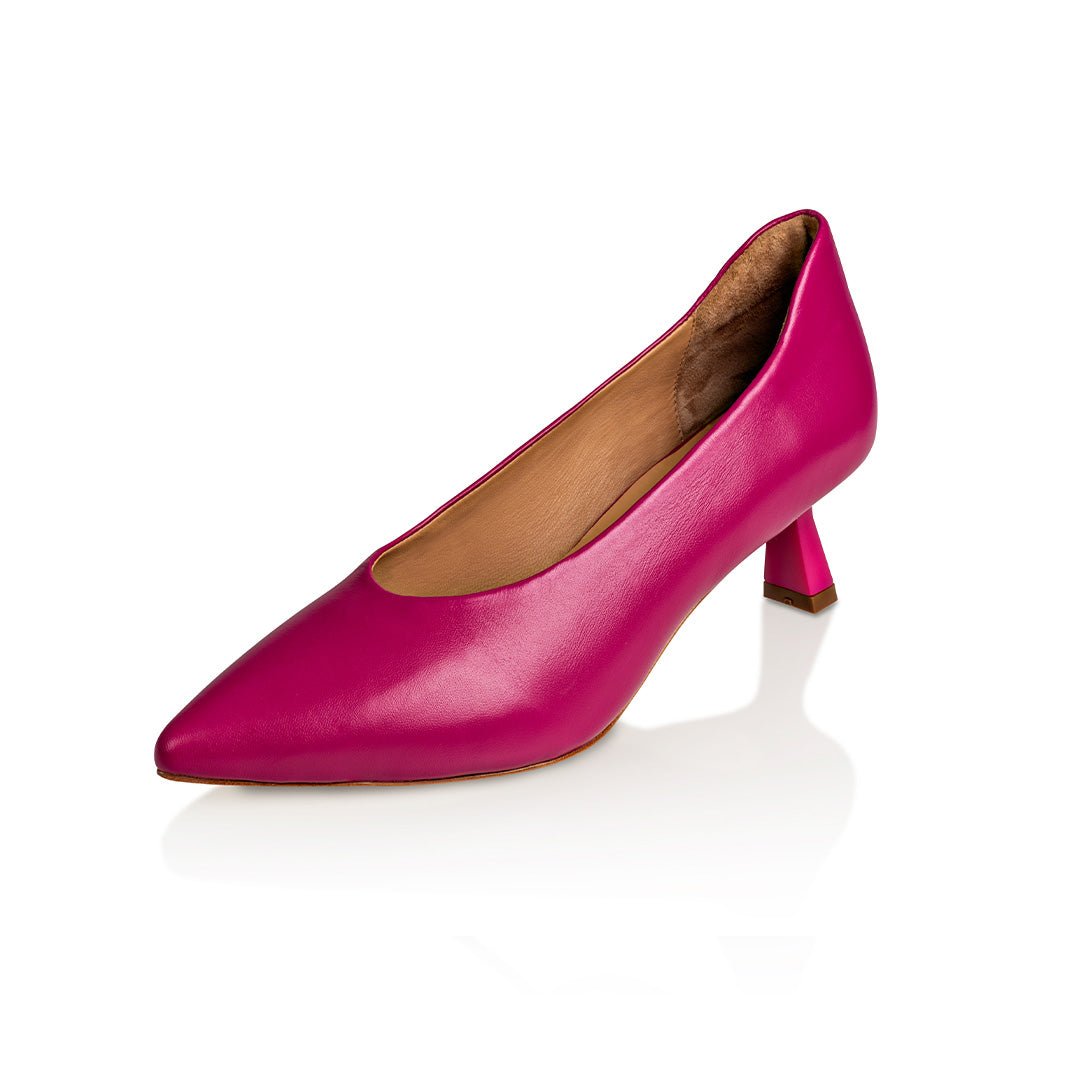 Celine Pink Nappa Kitten Heels