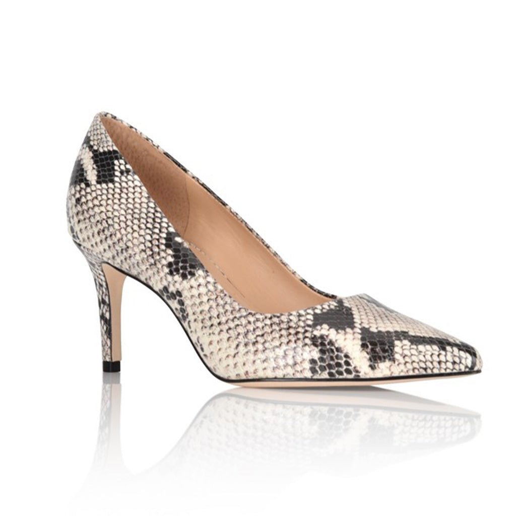 Deborah Natural Printed Wild Snake Heels