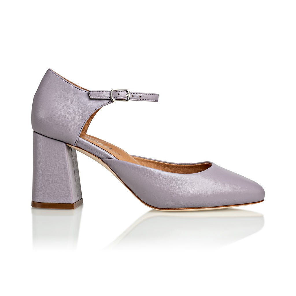 Sally Lilac Mestico Luxury Nappa Block Heels