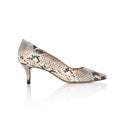 Callie Natural Printed Wild Snake Heels