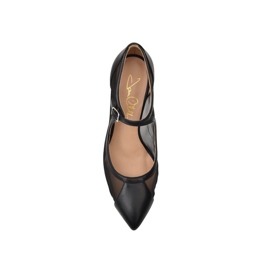 Rebecca Black Lux Nappa Black Mesh Stiletto Heels