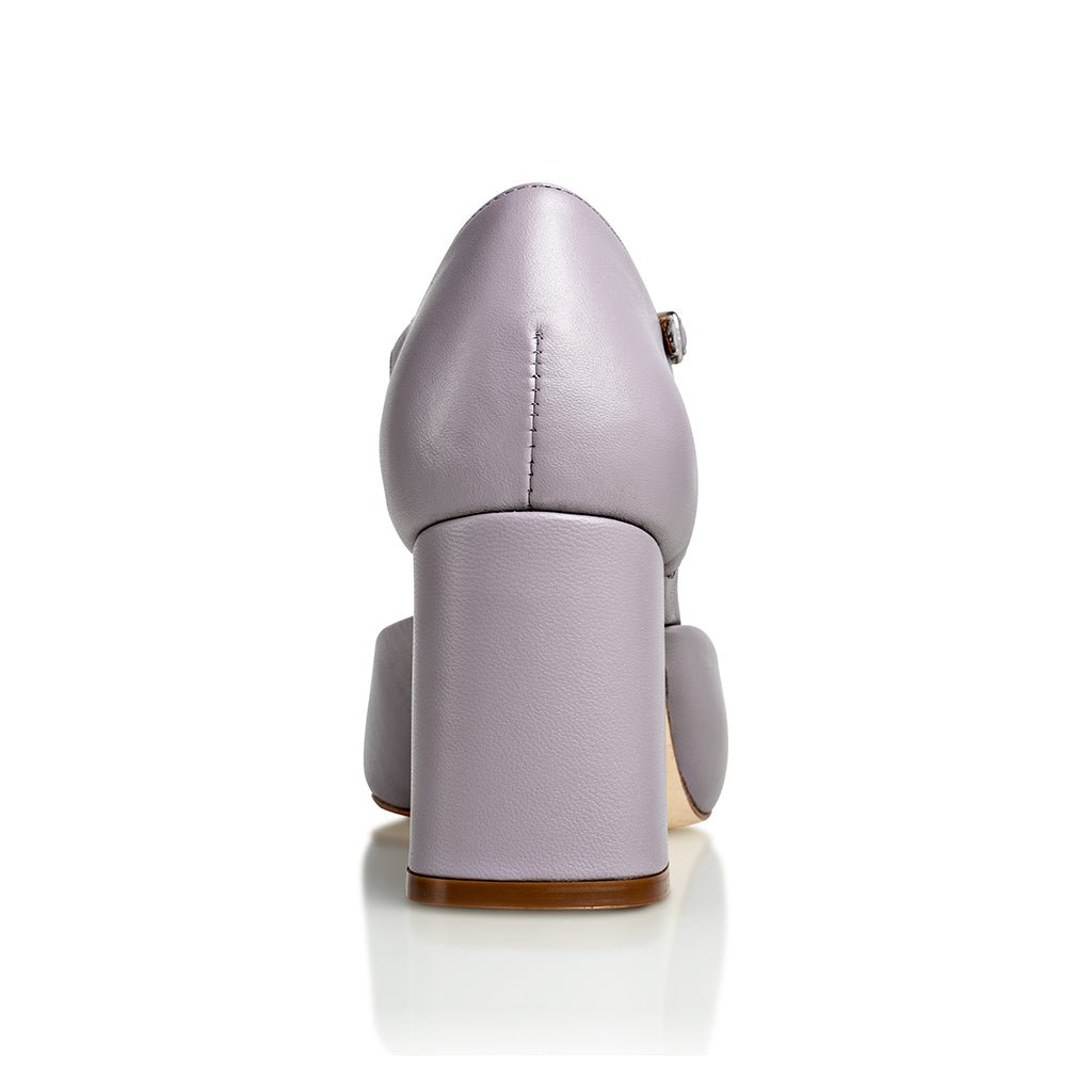 Sally Lilac Mestico Luxury Nappa Block Heels