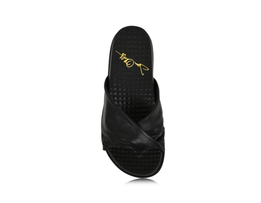 Sadie Black Soft Nappa Sandals