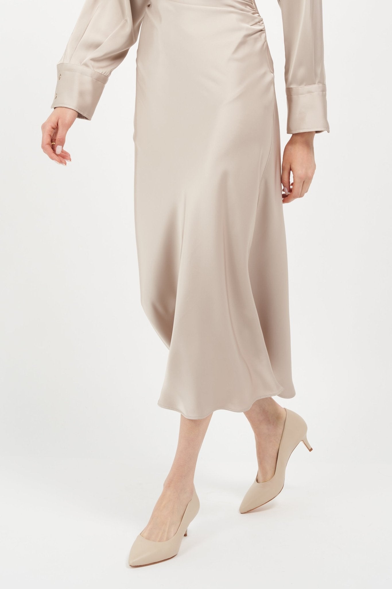 Callie Nude Mestico Lux Leather Heels