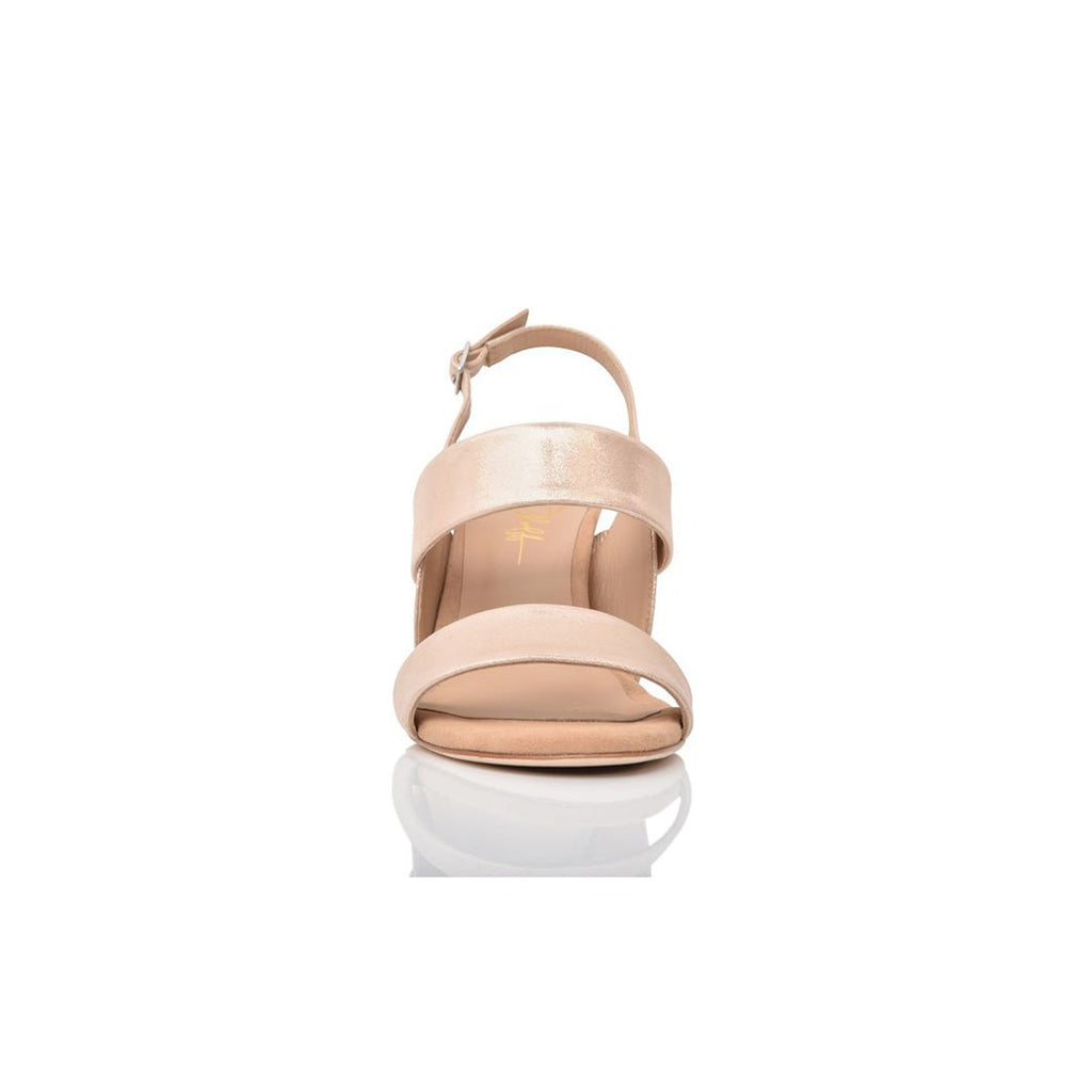 Fortune  Fawn Shimmer Suede Sandals
