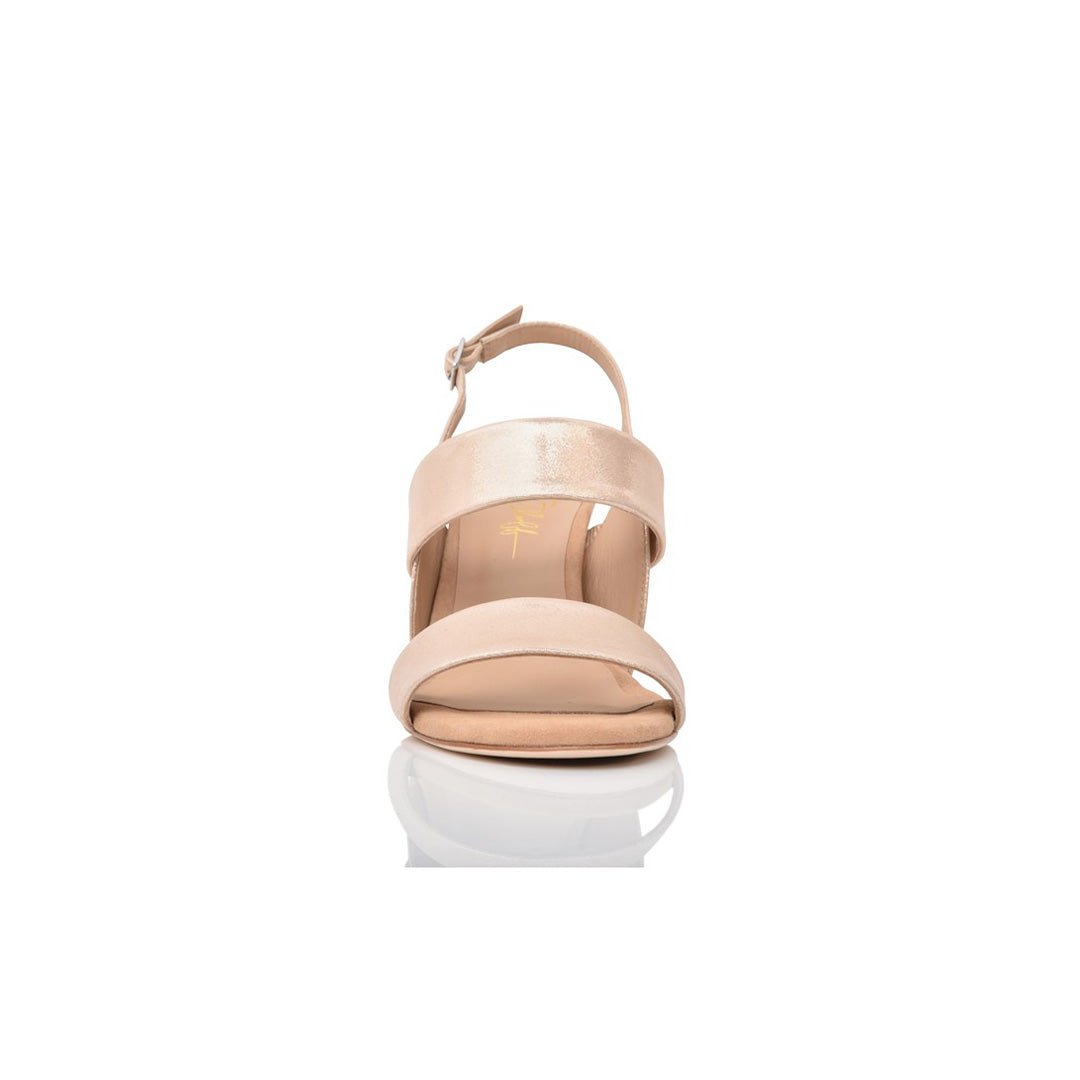Fortune  Fawn Shimmer Suede Sandals