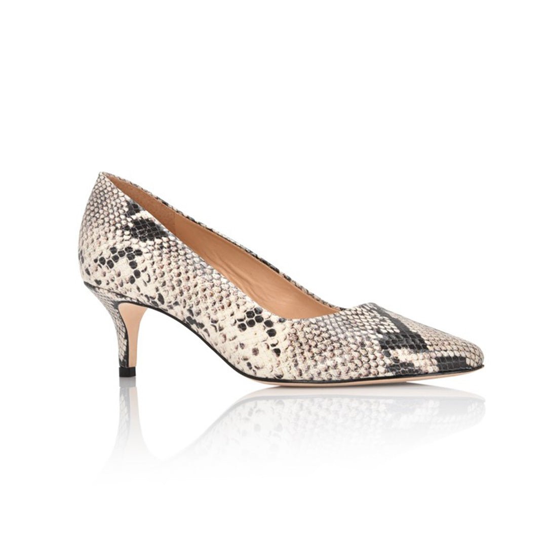 Callie Natural Printed Wild Snake Heels