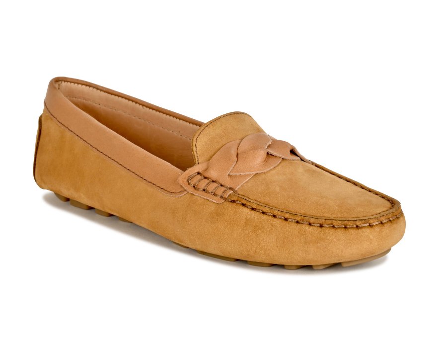 Piper Leather Driving Loafer Camel Shoes
