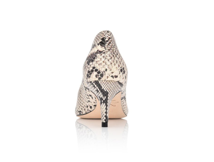 Callie Natural Printed Wild Snake Heels