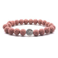 Red Lava Stone Tree of Life Essential Oil Bracelet