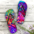 Vibrant Coral Reef Art Flip Flop Shoes
