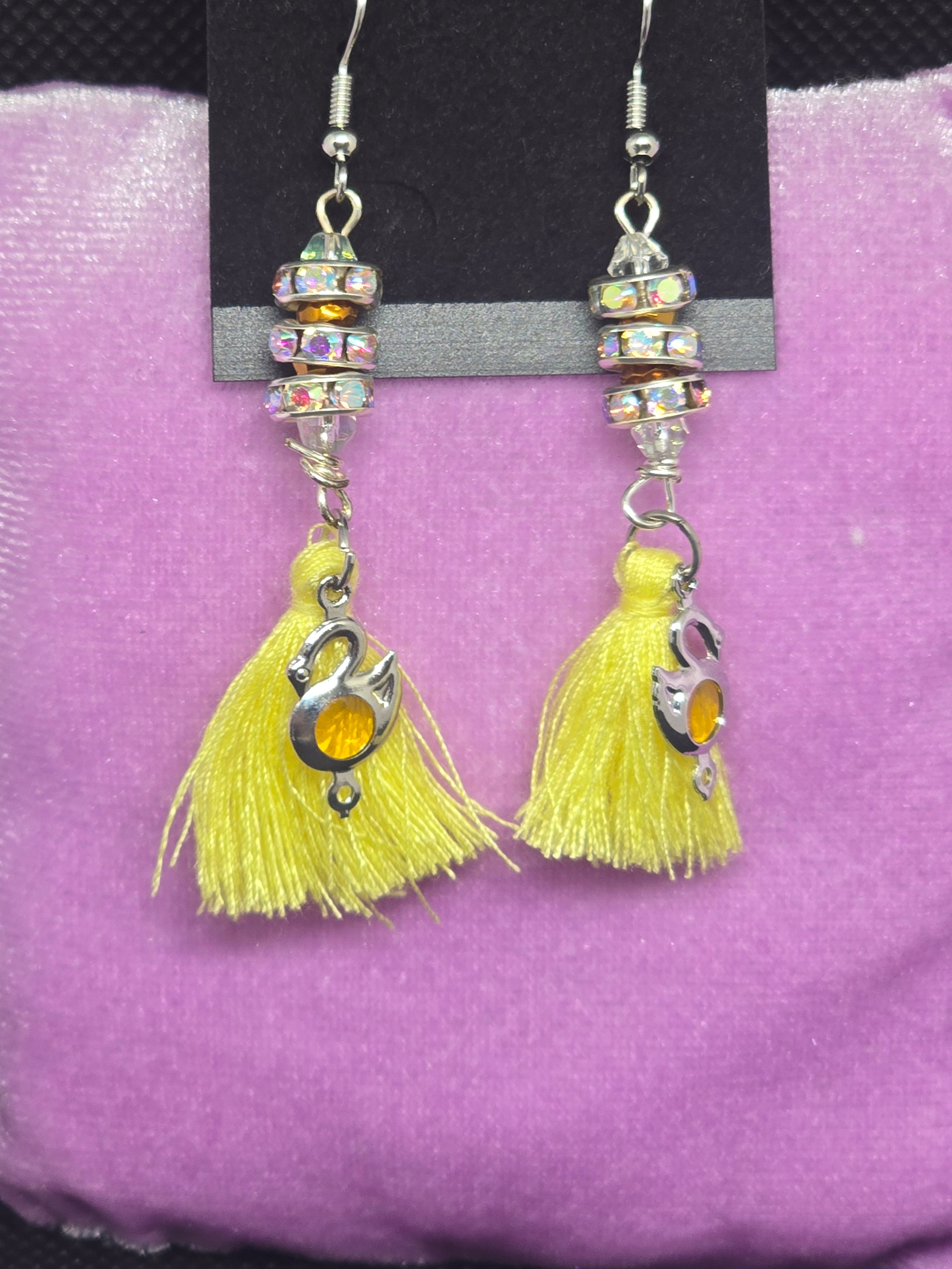 Tassle Dangle Charm Earrings