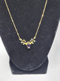 Gold Deer Head Statement Necklace with Teardrop Crystal - Woodland Jewelry