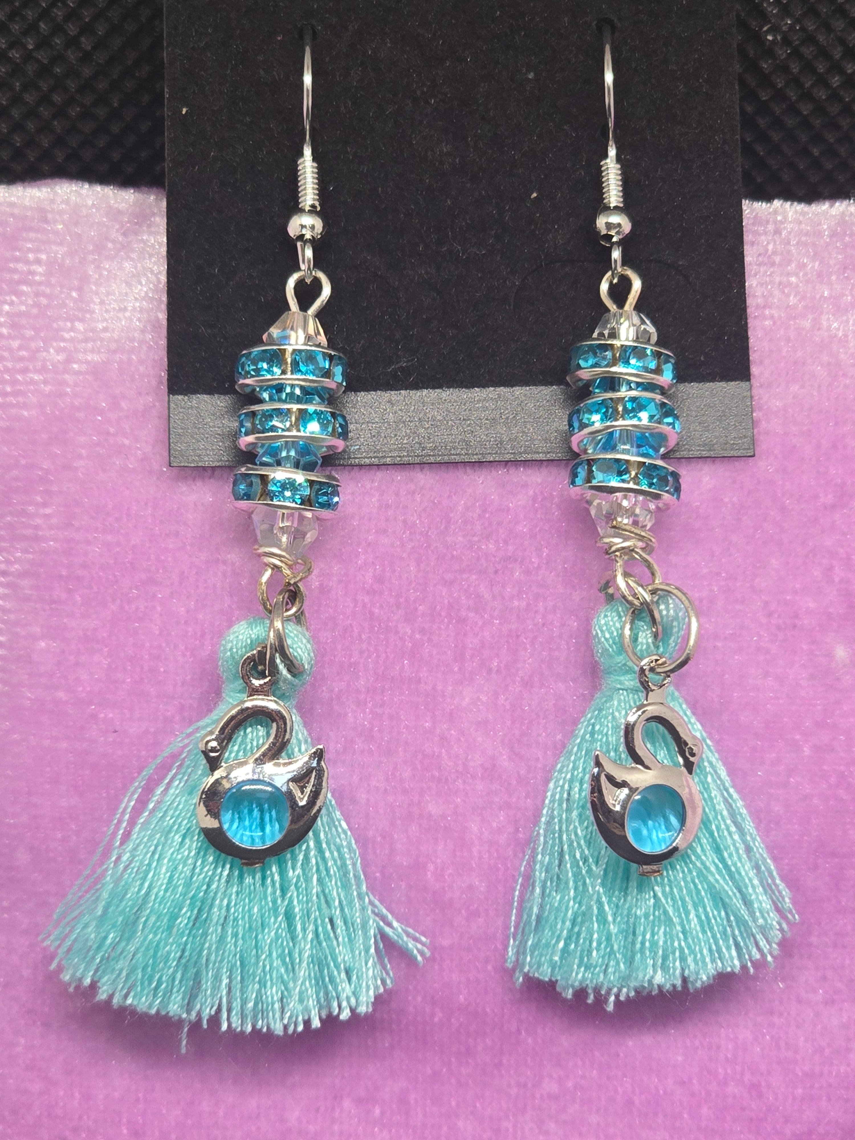 Tassle Dangle Charm Earrings