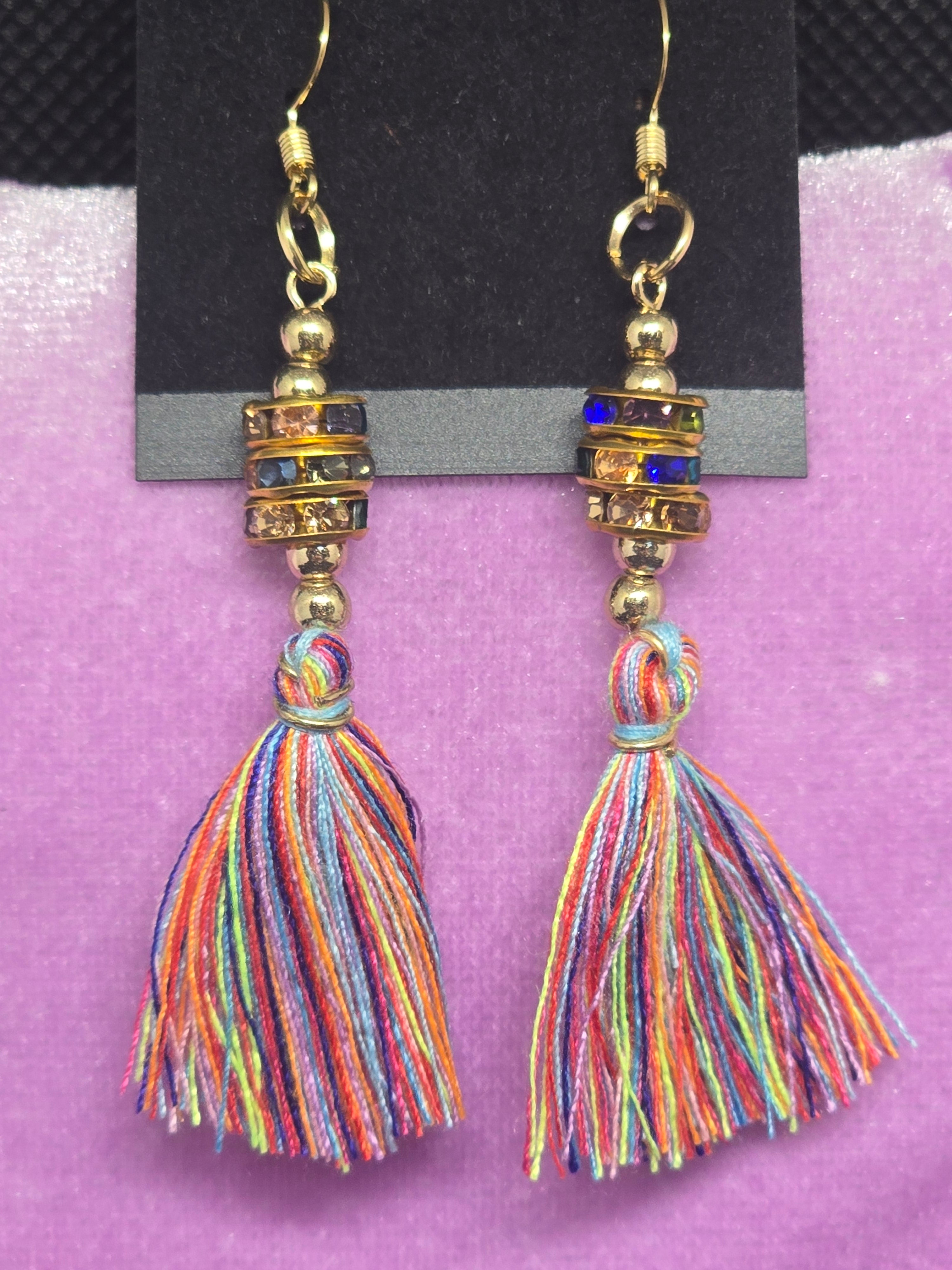 Tassle Dangle Charm Earrings