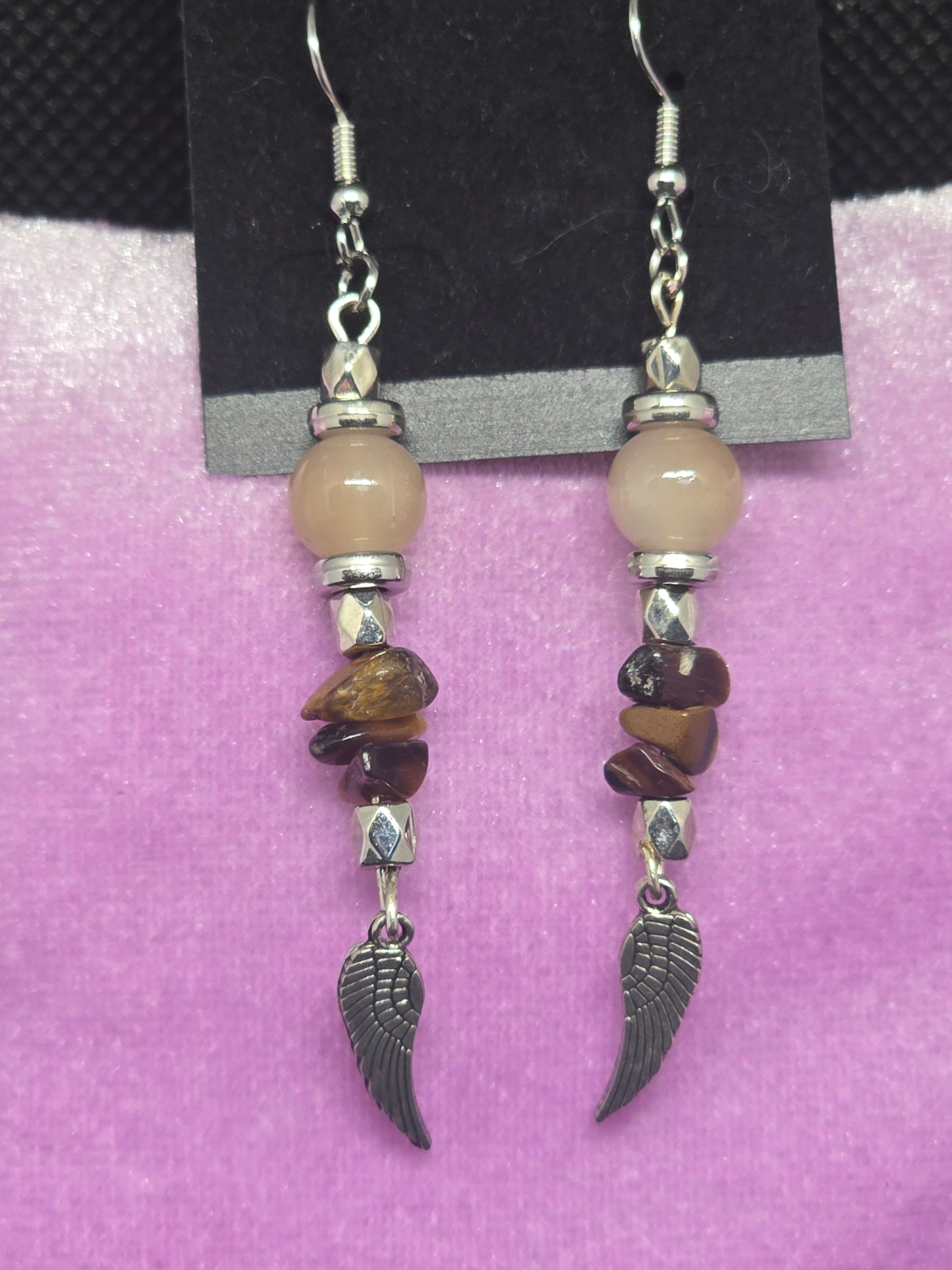 Wing Charm Dangle Earrings