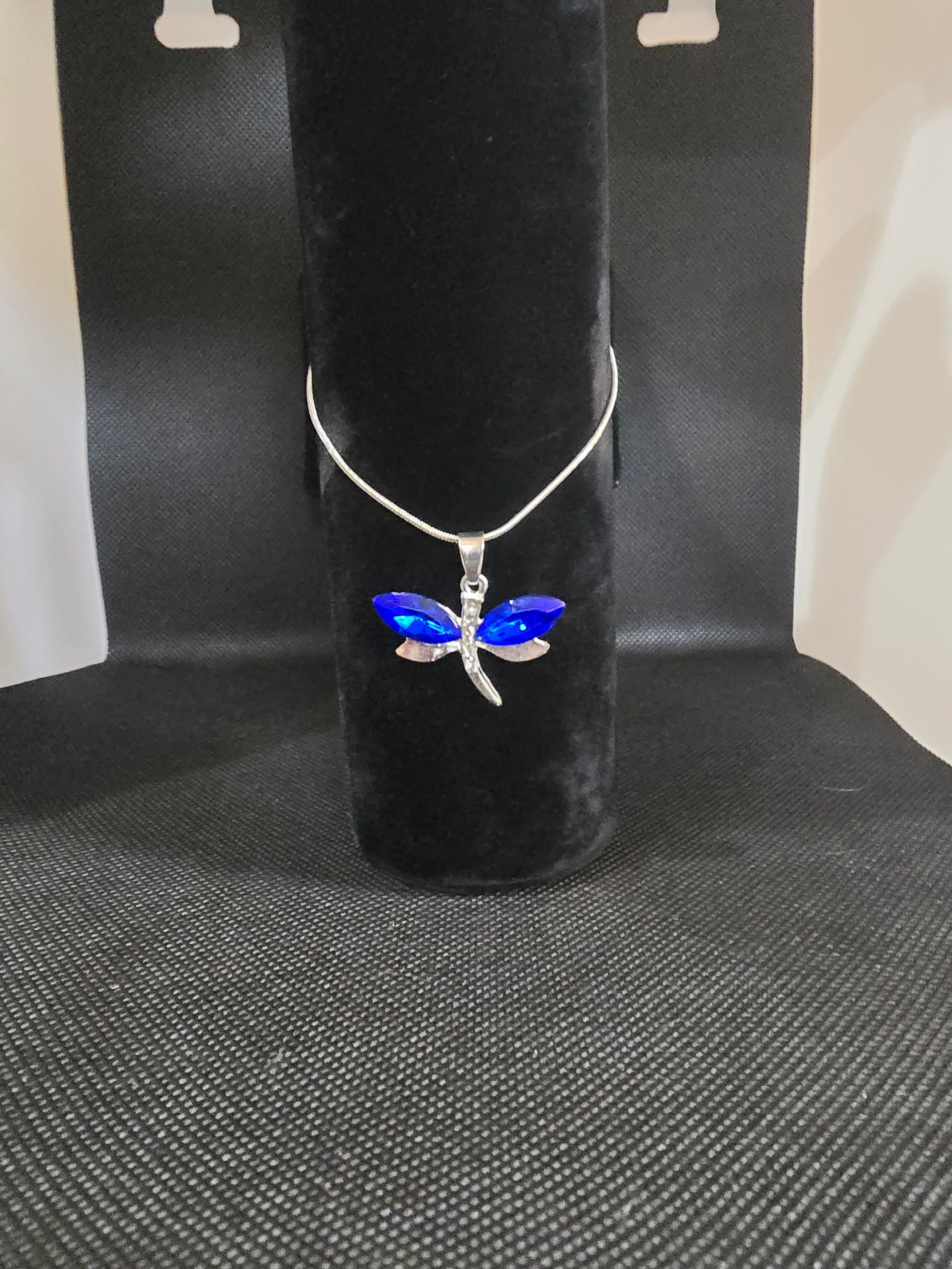 Navy Blue Dragonfly Anklet
