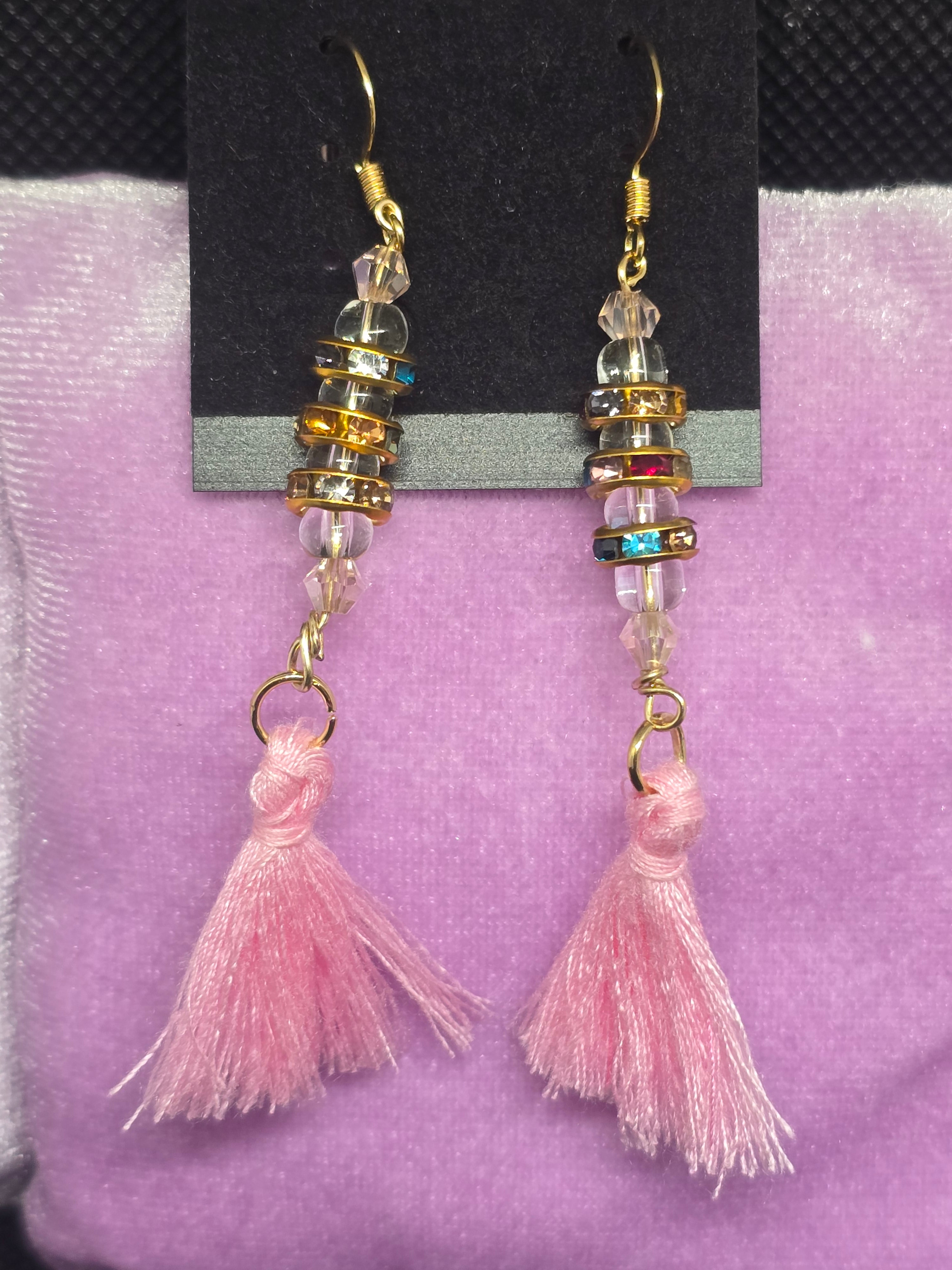 Tassle Dangle Charm Earrings