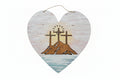 3 Wooden Crosses Handpainted By Cary