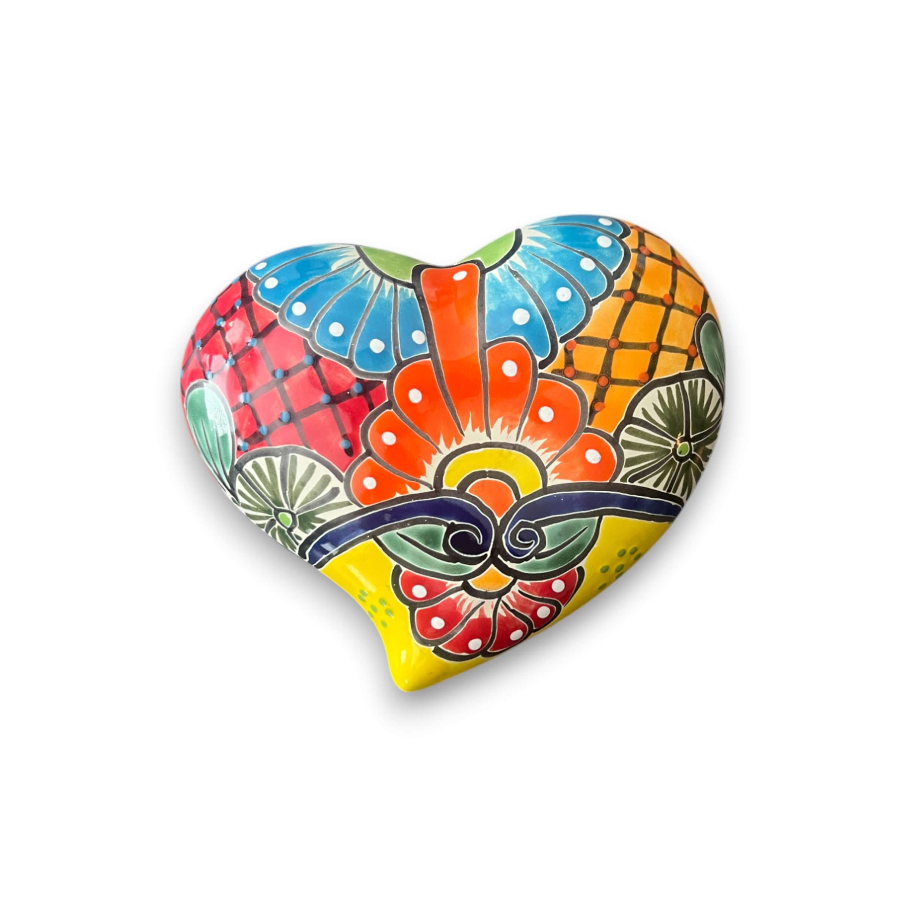 Set of 3 Talavera Heart Wall Hanging | Wall Art Decor