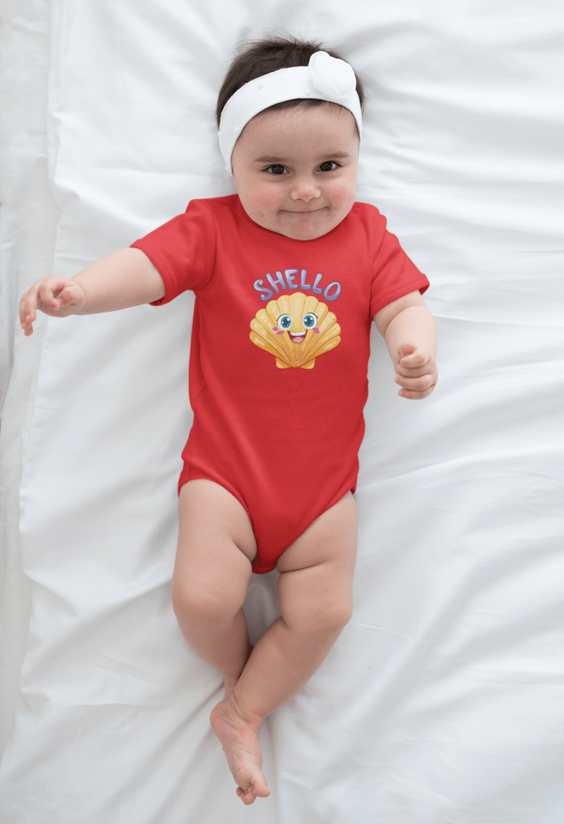 Cute Baby Onsie Shell Design