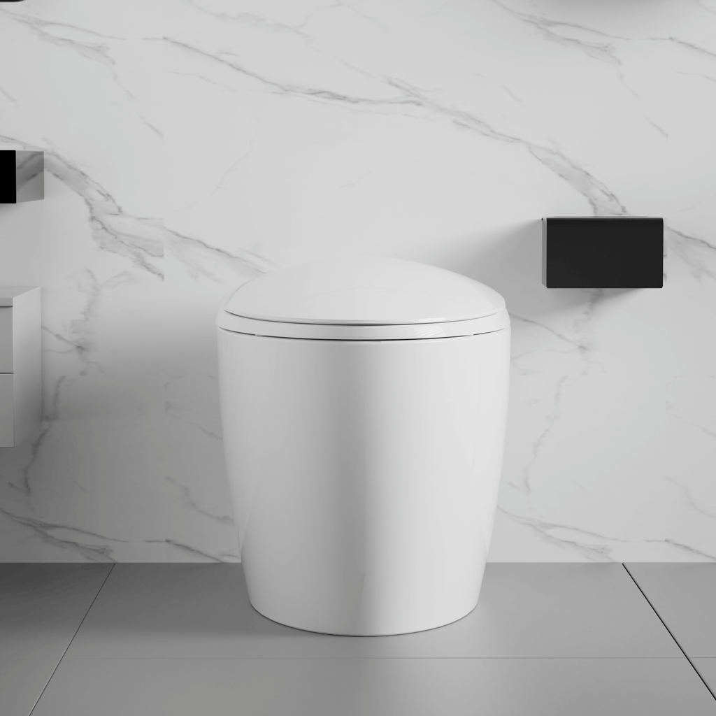 Nuvia Smart One-Piece Toilet With Bidet, Foot Sensor, LED Display And Dryer (SAK80112)