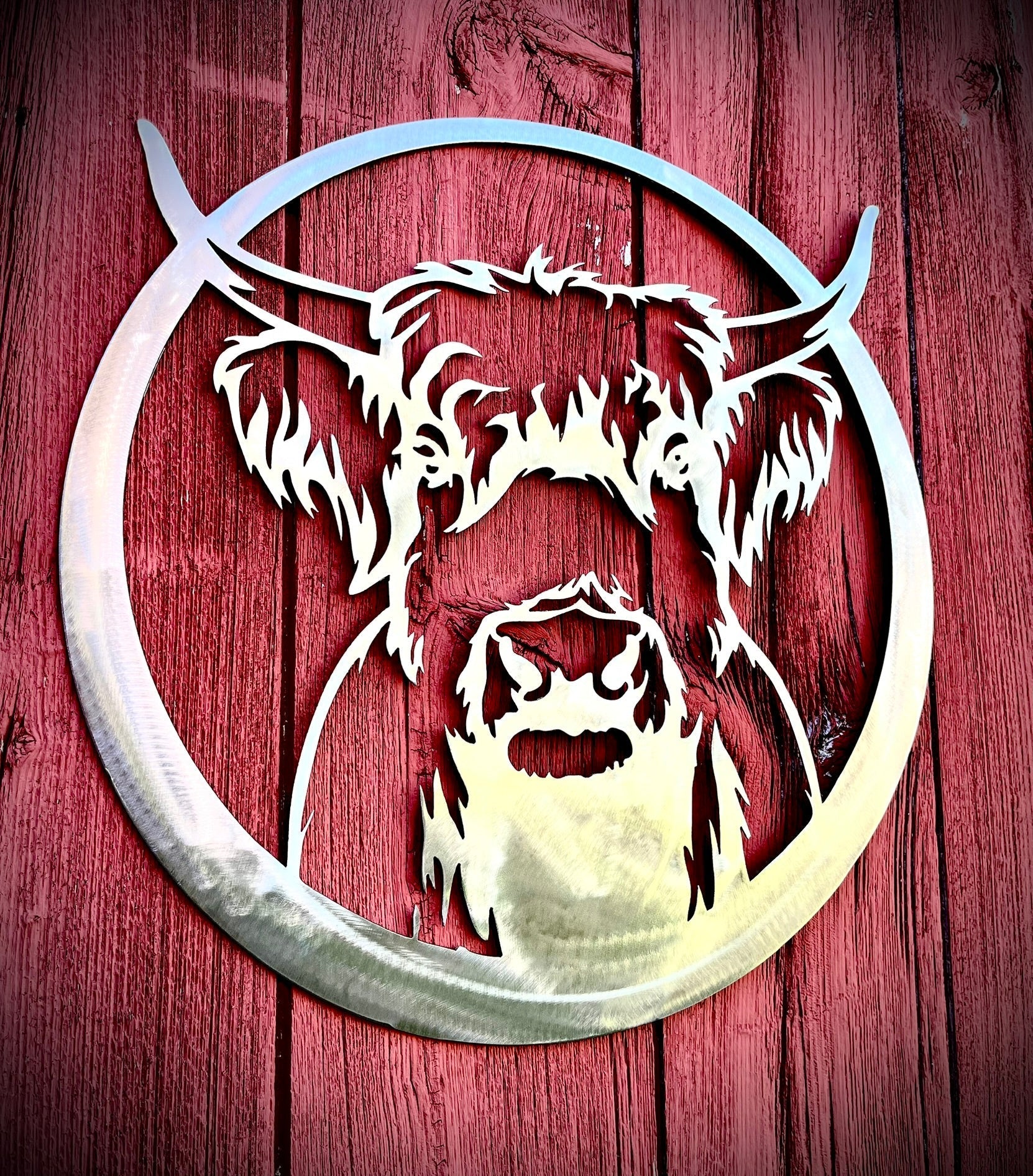 Steel Highland Cow Wall Art