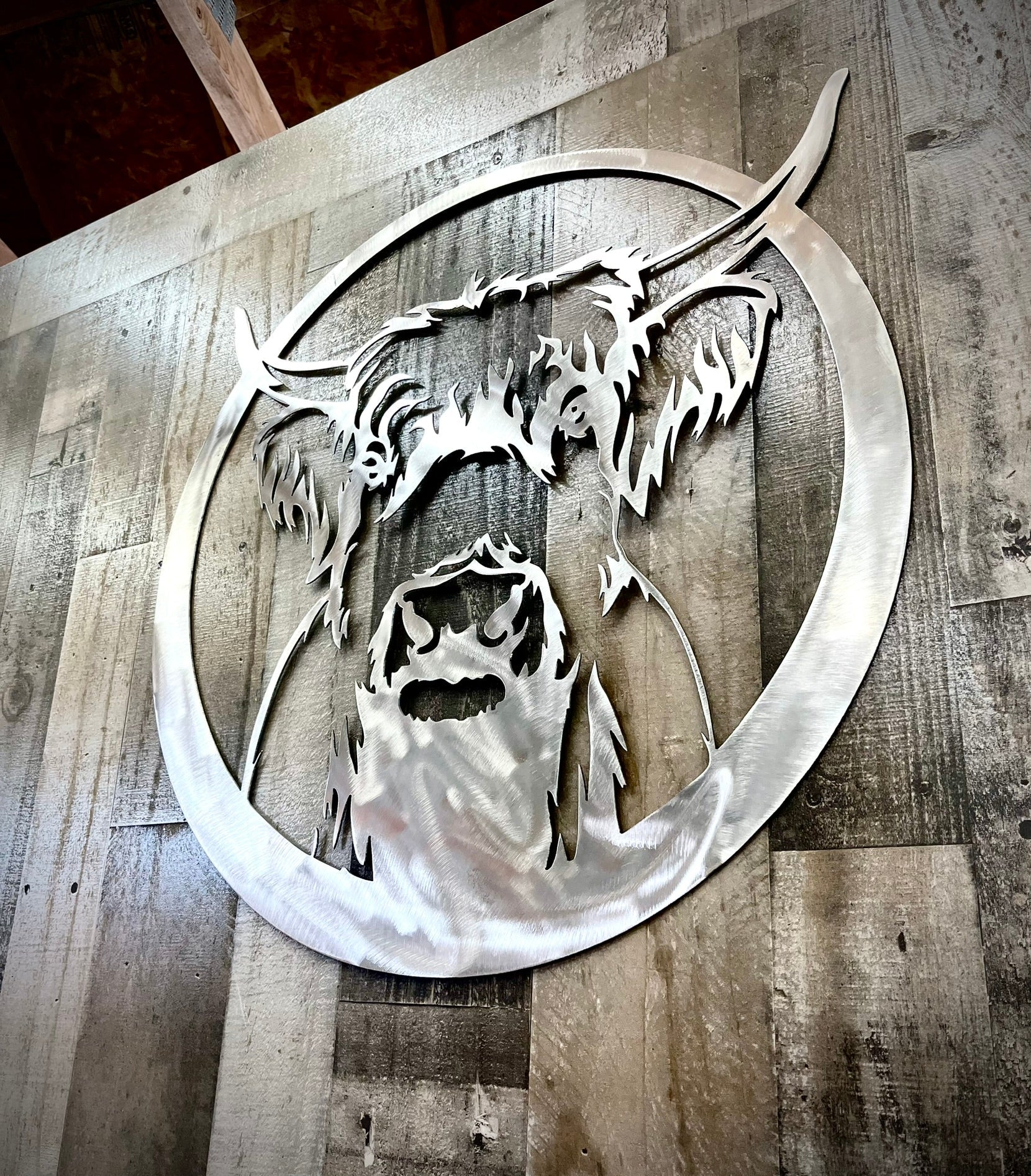 Steel Highland Cow Wall Art