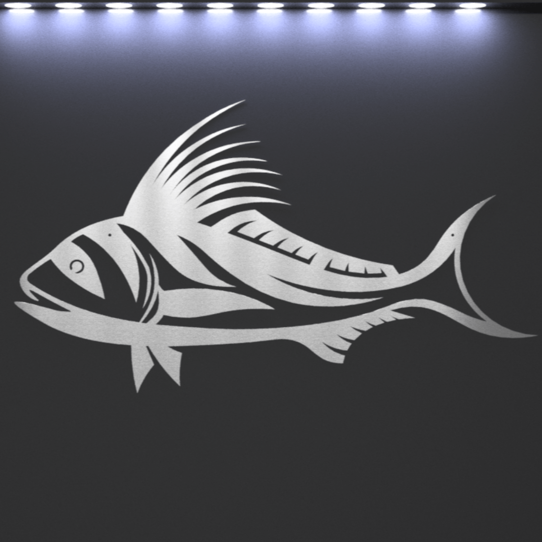Steel Roosterfish Wall Art