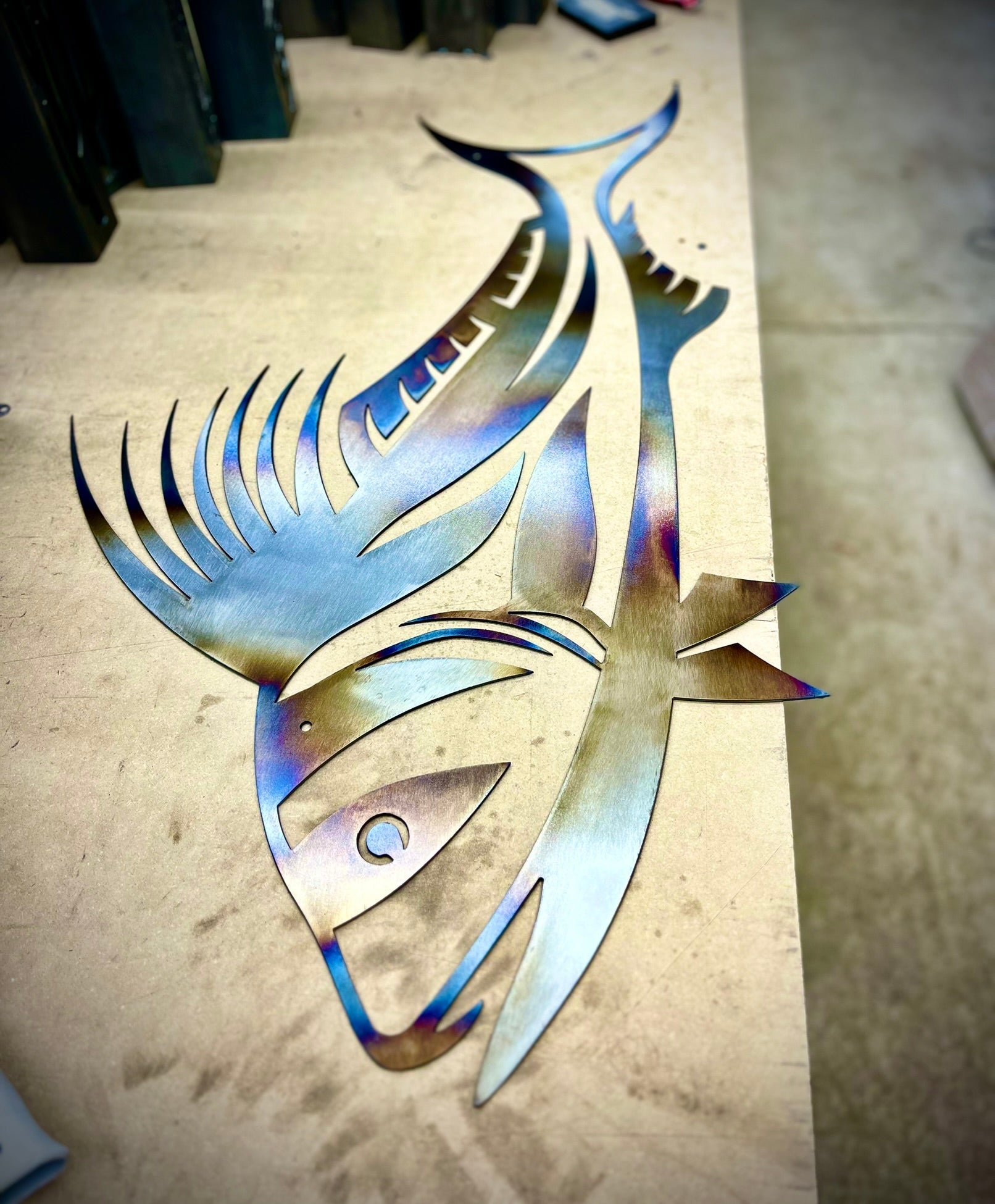 Steel Roosterfish Wall Art