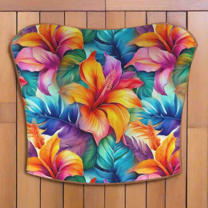 Hawaiian Flower Pattern Tube Top