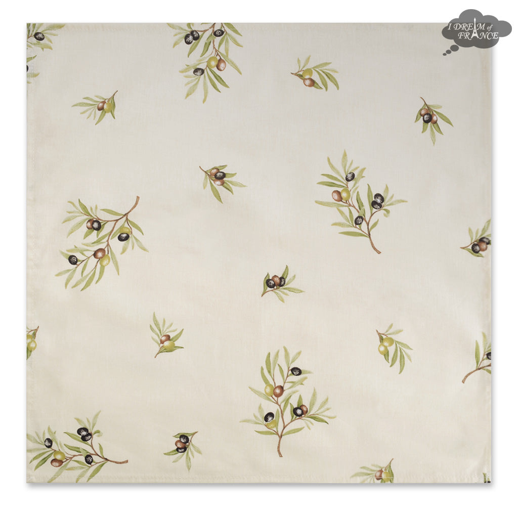 Clos des Oliviers Cream Provence All-Over Cotton Napkin by Label France