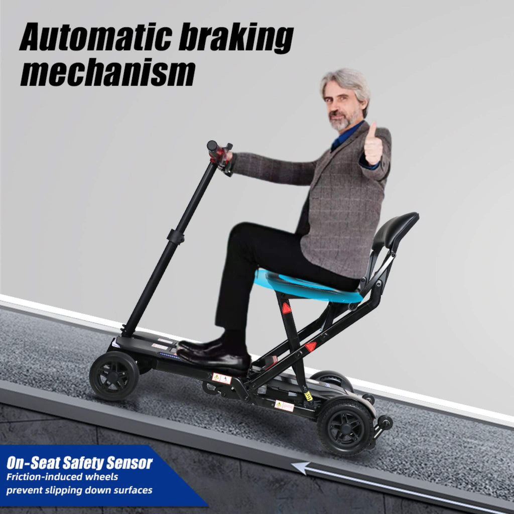 Ultra Lightweight 4-Wheel Folding Mobility Scooter With Remote