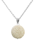 White Lava Stone Essential Oil Necklace